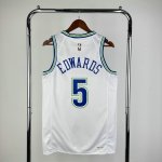 NBA 5 Edwards Timberwolves 2023-24 Classic Maillot blanc